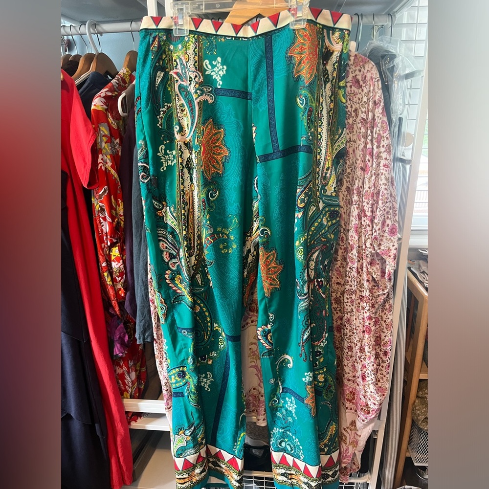Wide Leg Colorful Pants